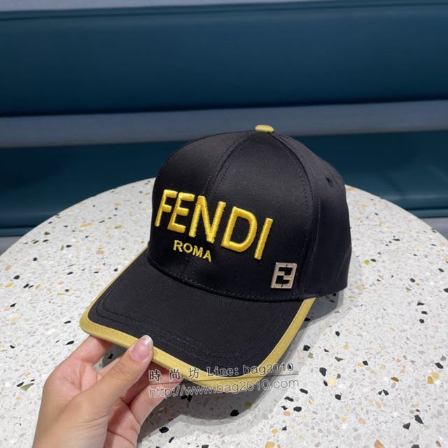 Fendi男女同款帽子 芬迪新款字母刺繡精品棒球帽鴨舌帽  mm1542